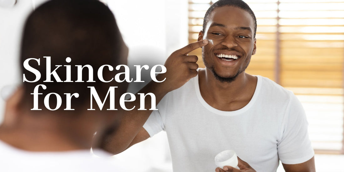 An image of a man doing skincare